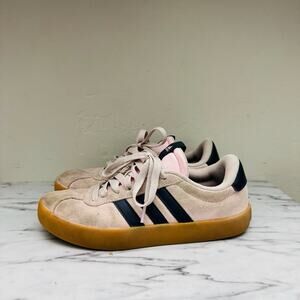 Adidas VI Court 3 Pink Suede Lace Up Sneakers Women’s Size 6